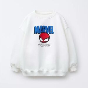 Marvel White Sweatshirt with Spider-Man Design